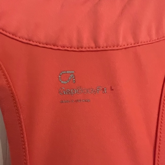 Gap Women's Large Workout Top, Salmon/ Racerback, Tank, Adjustable Bottom Hem - Picture 2 of 6